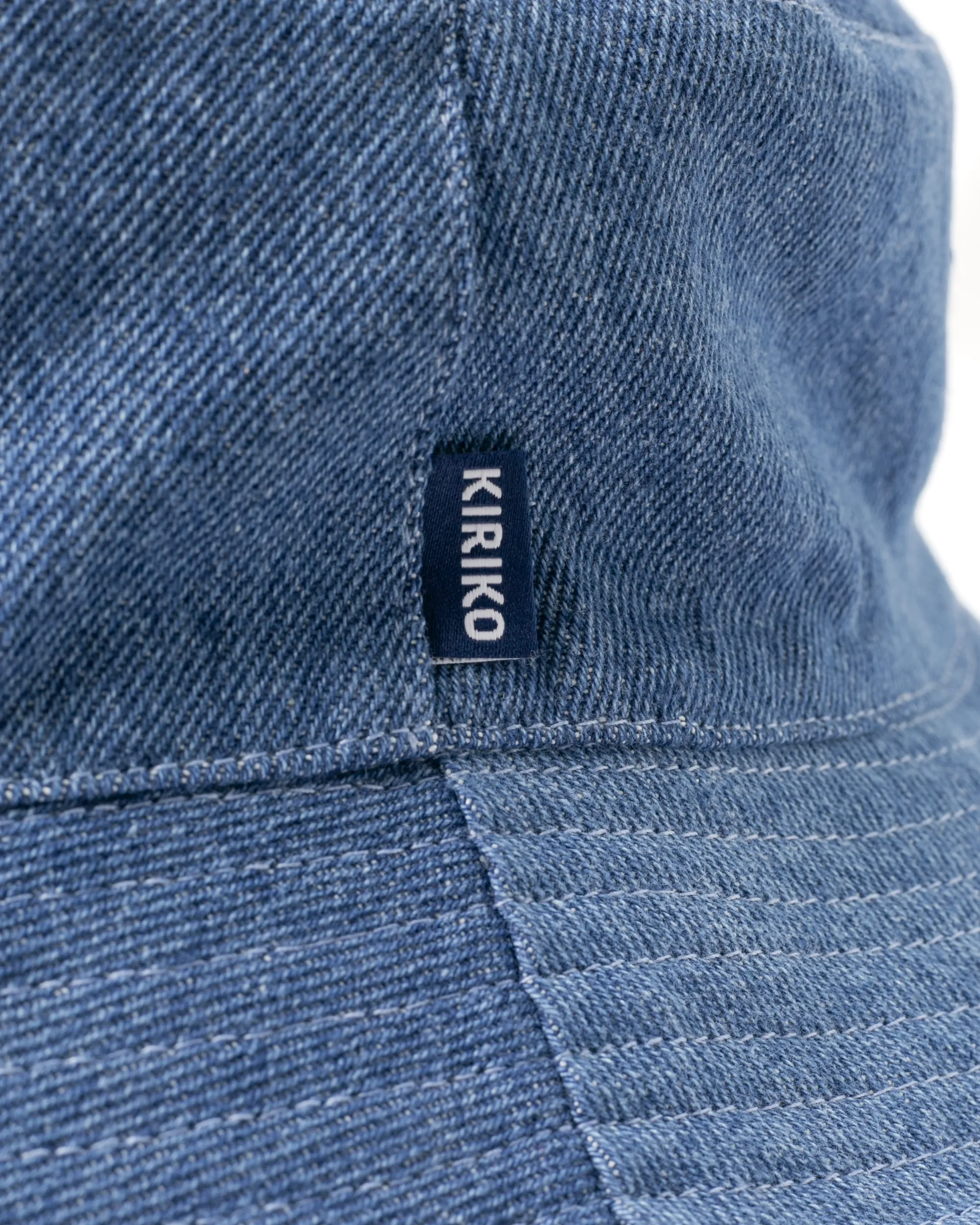 Kiriko Original Bucket Hat, Reversible, Patched Light Denim