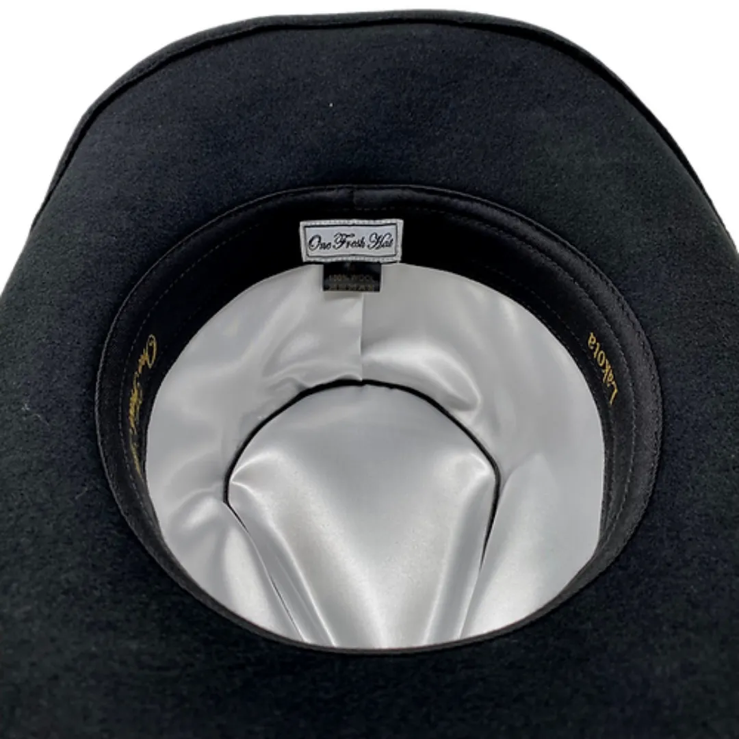 Lakota Black Wool Hat With Studded Band