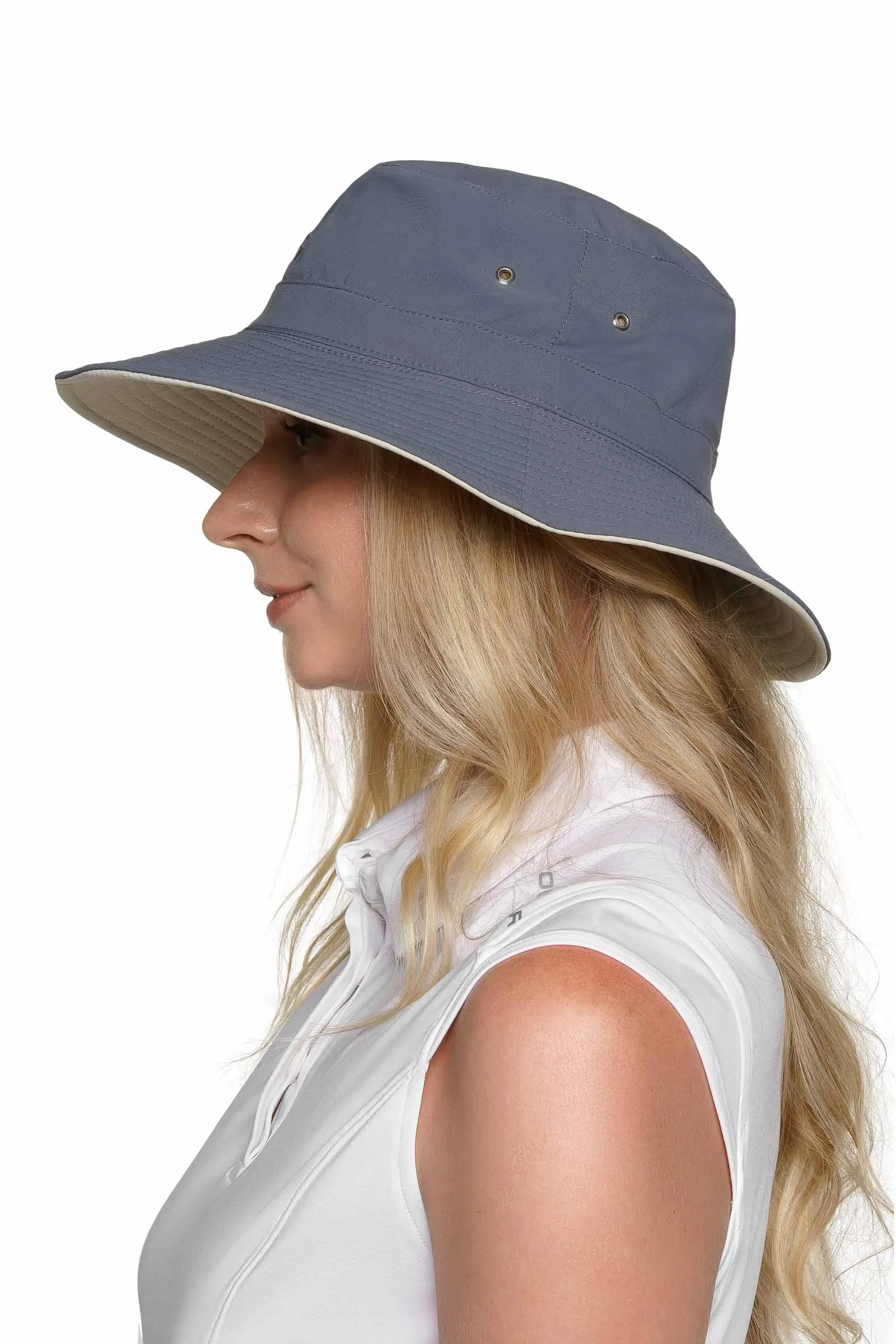Landon Reversible Bucket Hat | Stone/Carbon