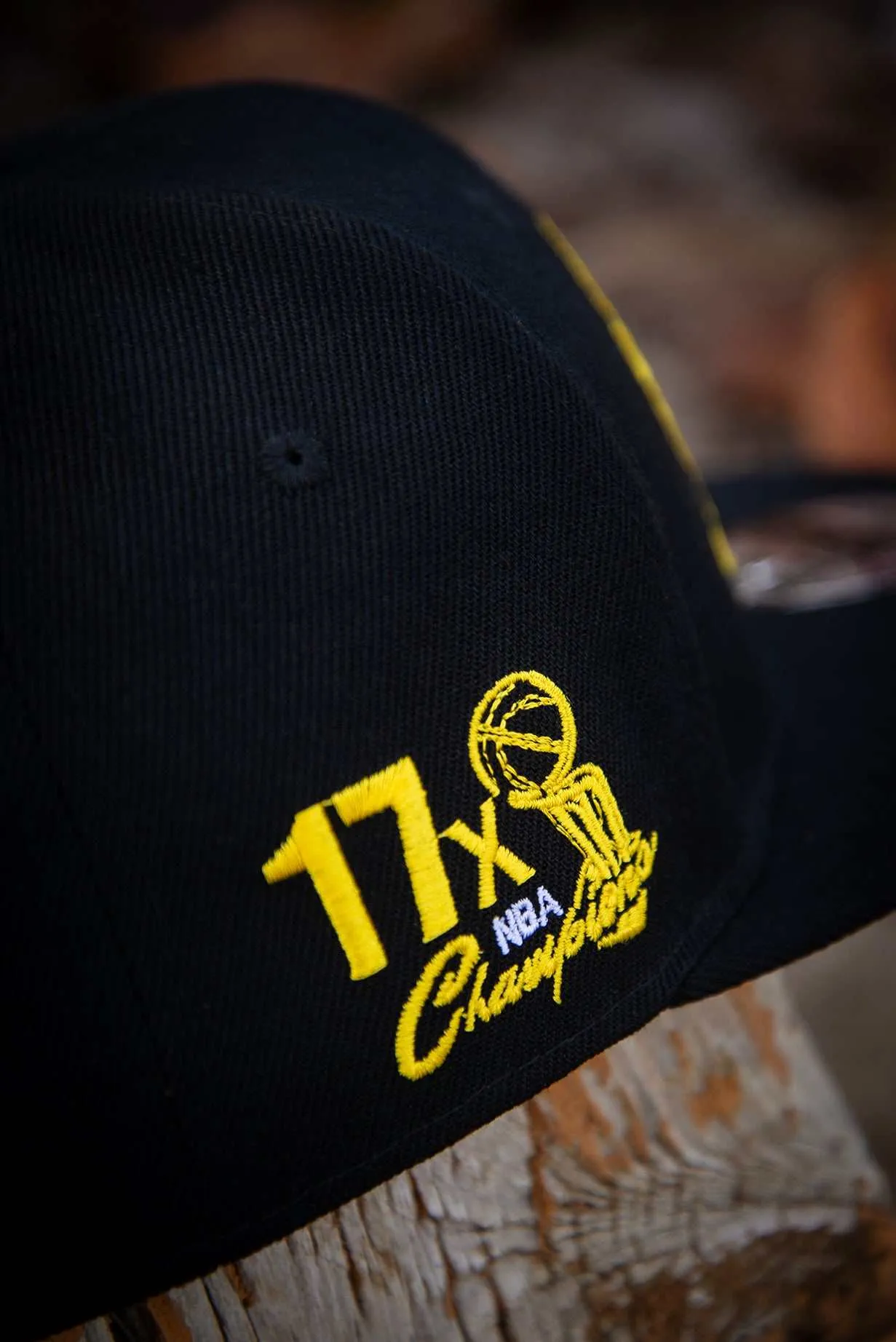 Los Angeles Lakers Gold Black Drip 9Fifty New Era Fits Snapback Hat