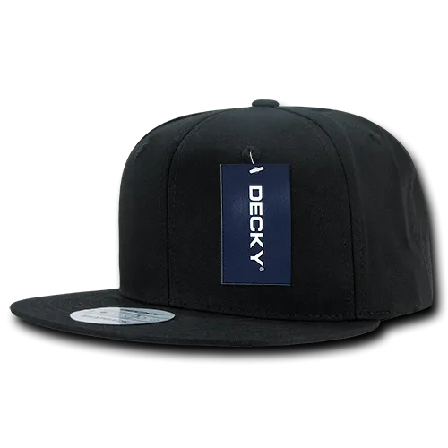 Lot of 12 Decky Cotton Snapback Hats Flat Bill Caps Bulk
