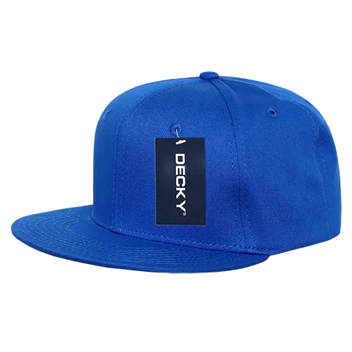 Lot of 12 Decky Cotton Snapback Hats Flat Bill Caps Bulk