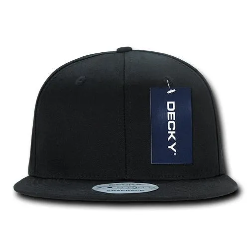 Lot of 12 Decky Cotton Snapback Hats Flat Bill Caps Bulk