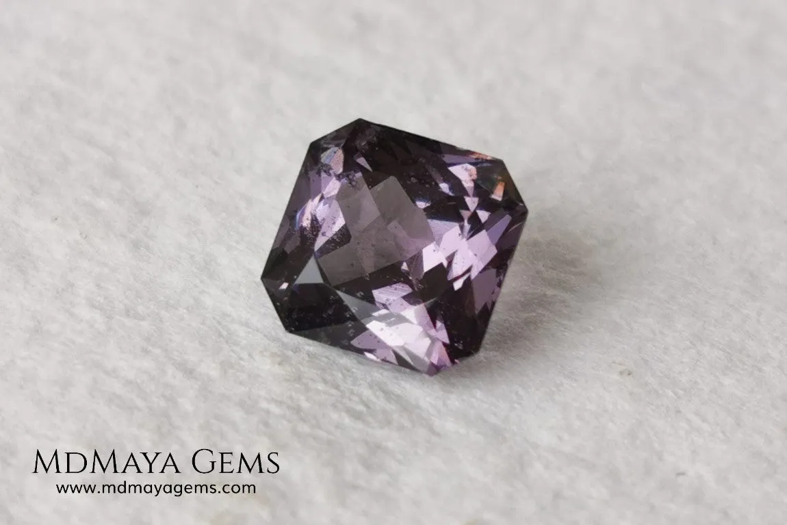 Lovely Light Purple Spinel 2.15 ct square cut