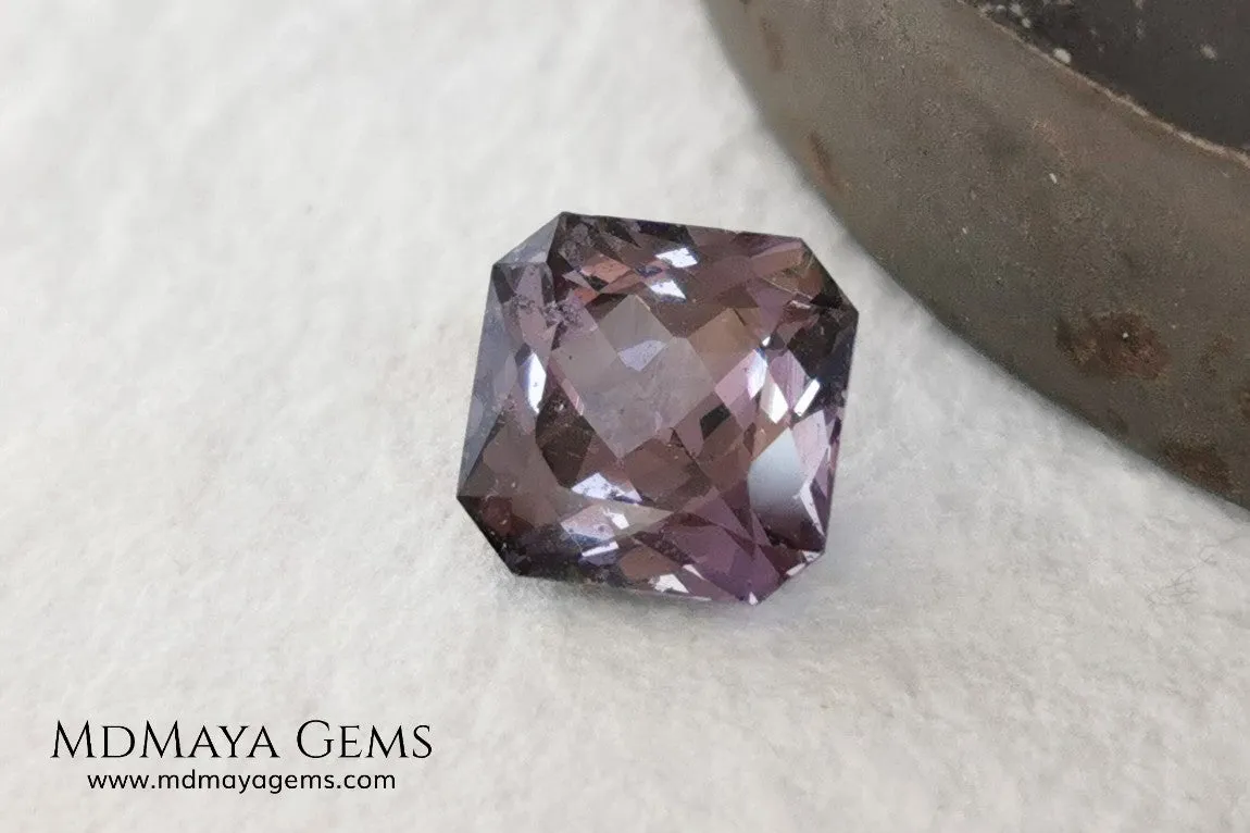 Lovely Light Purple Spinel 2.15 ct square cut