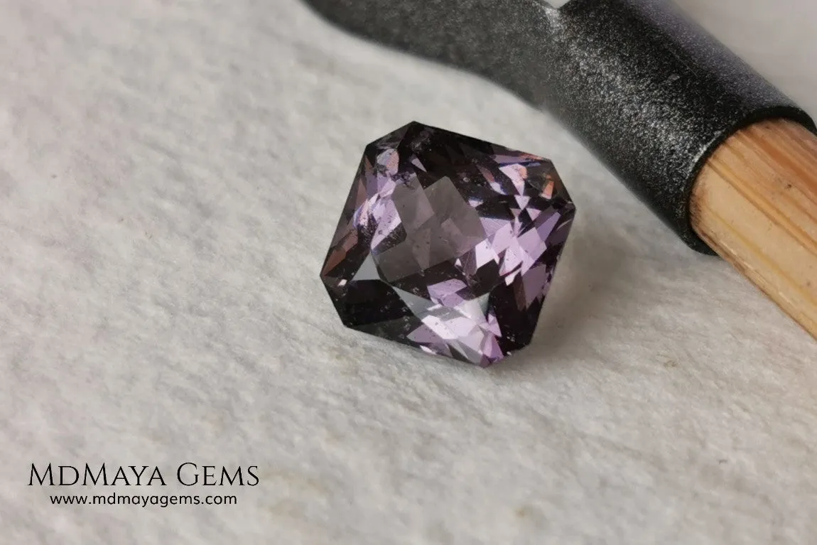 Lovely Light Purple Spinel 2.15 ct square cut
