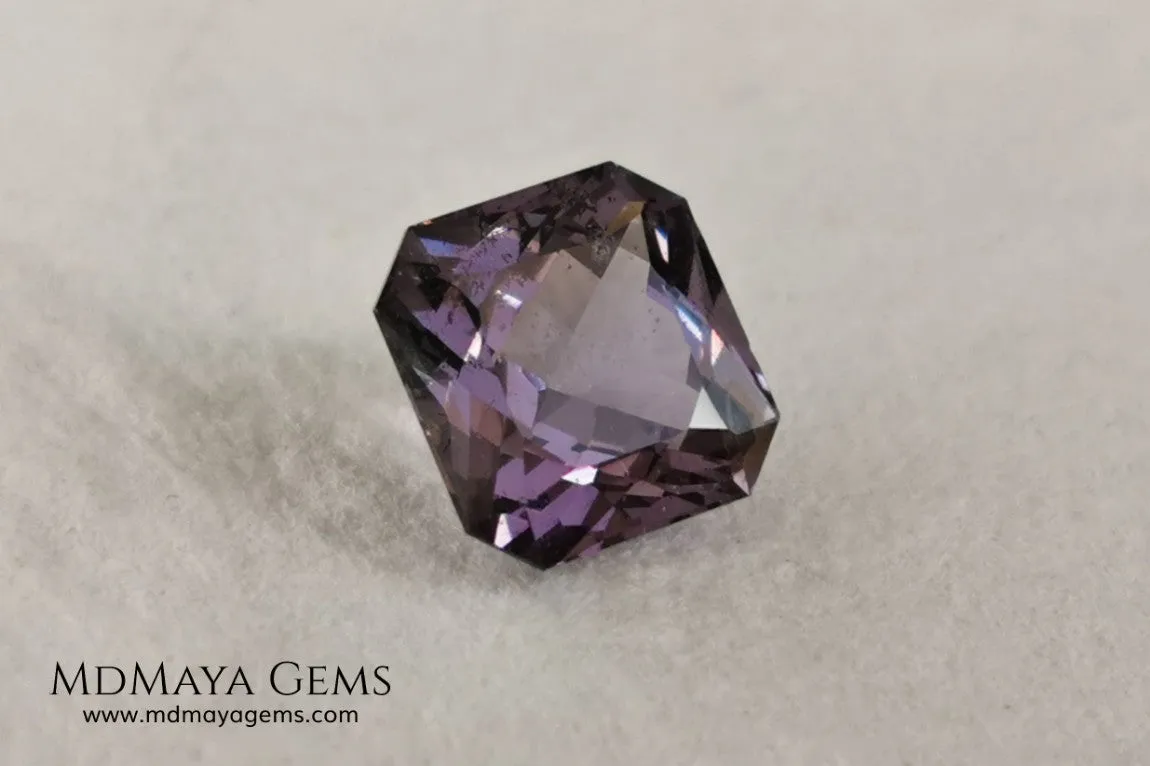 Lovely Light Purple Spinel 2.15 ct square cut