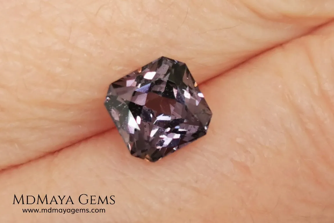 Lovely Light Purple Spinel 2.15 ct square cut