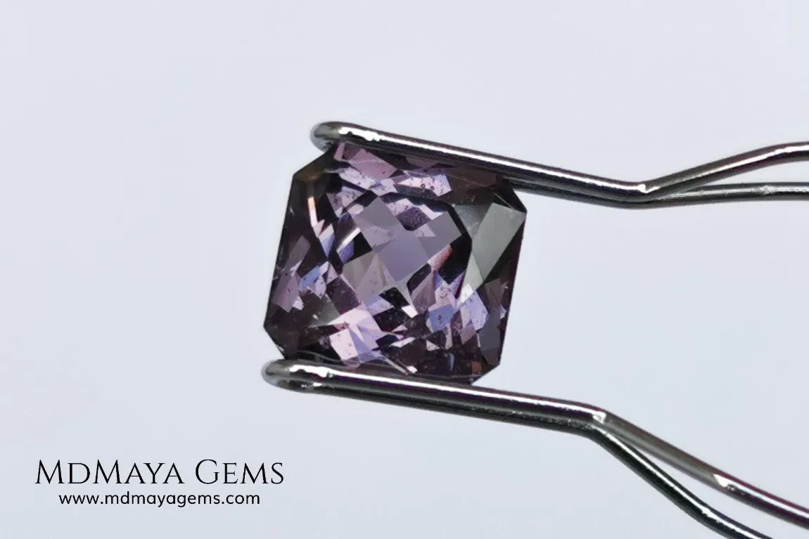 Lovely Light Purple Spinel 2.15 ct square cut