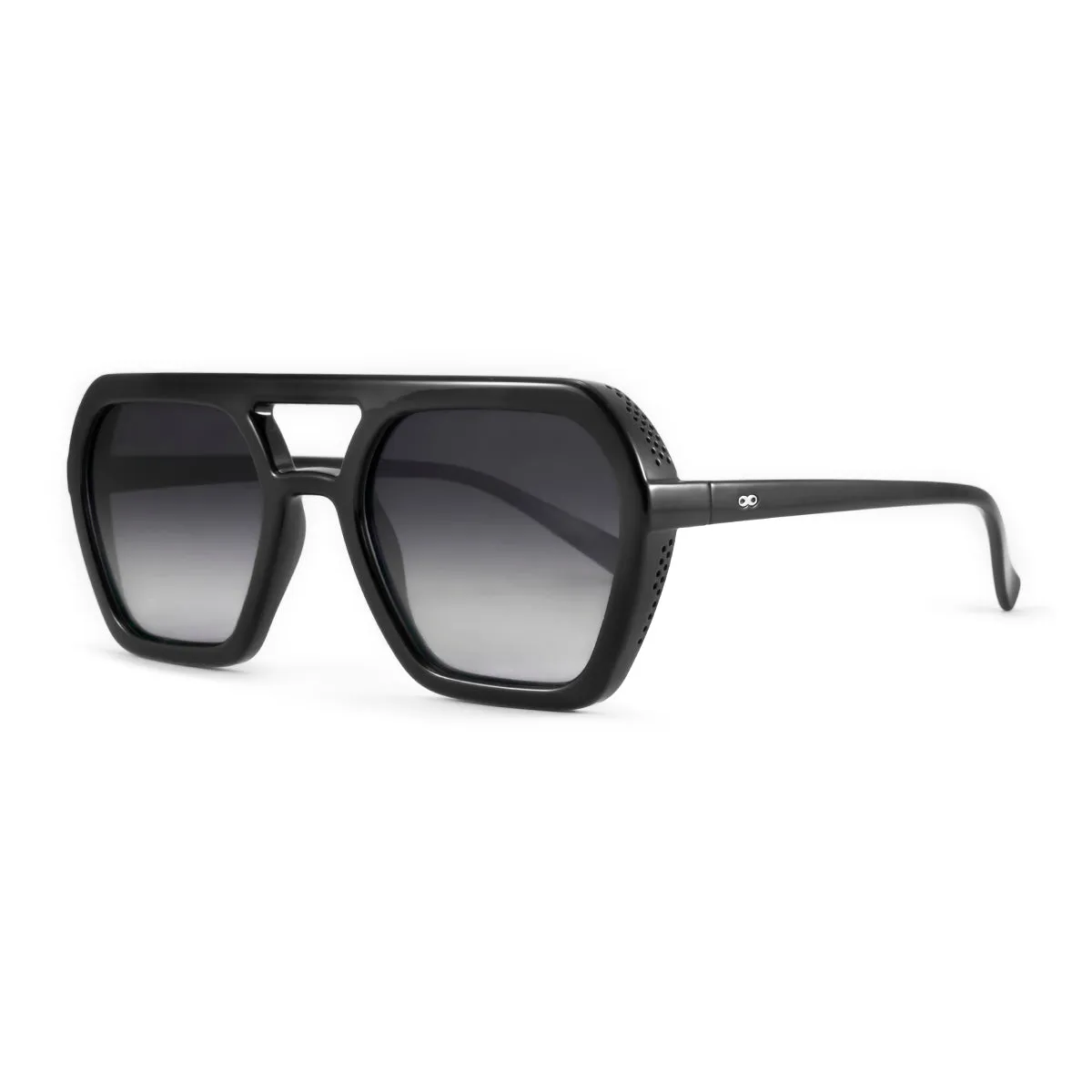 Lyon - Black Shiny - Grey Gradient Lens