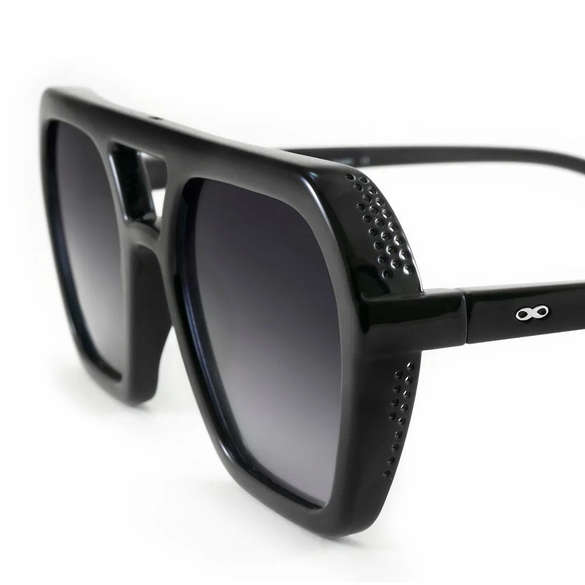 Lyon - Black Shiny - Grey Gradient Lens