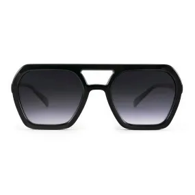 Lyon - Black Shiny - Grey Gradient Lens