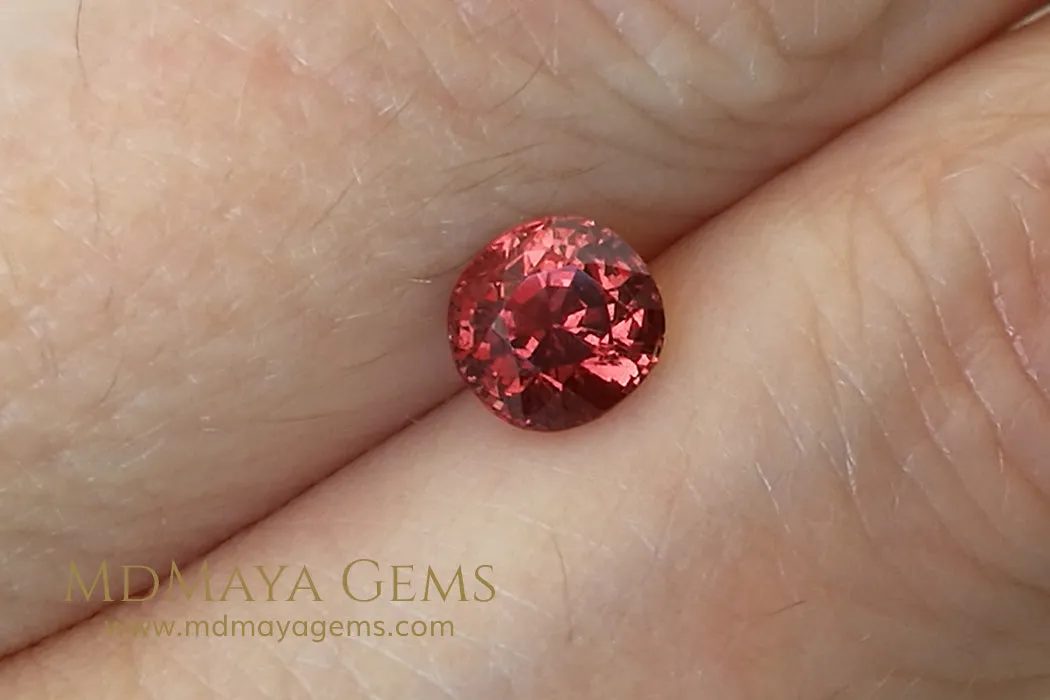 Magnificent Rich Orange - Red Spinel. Cushion Cut. 1.22 ct.
