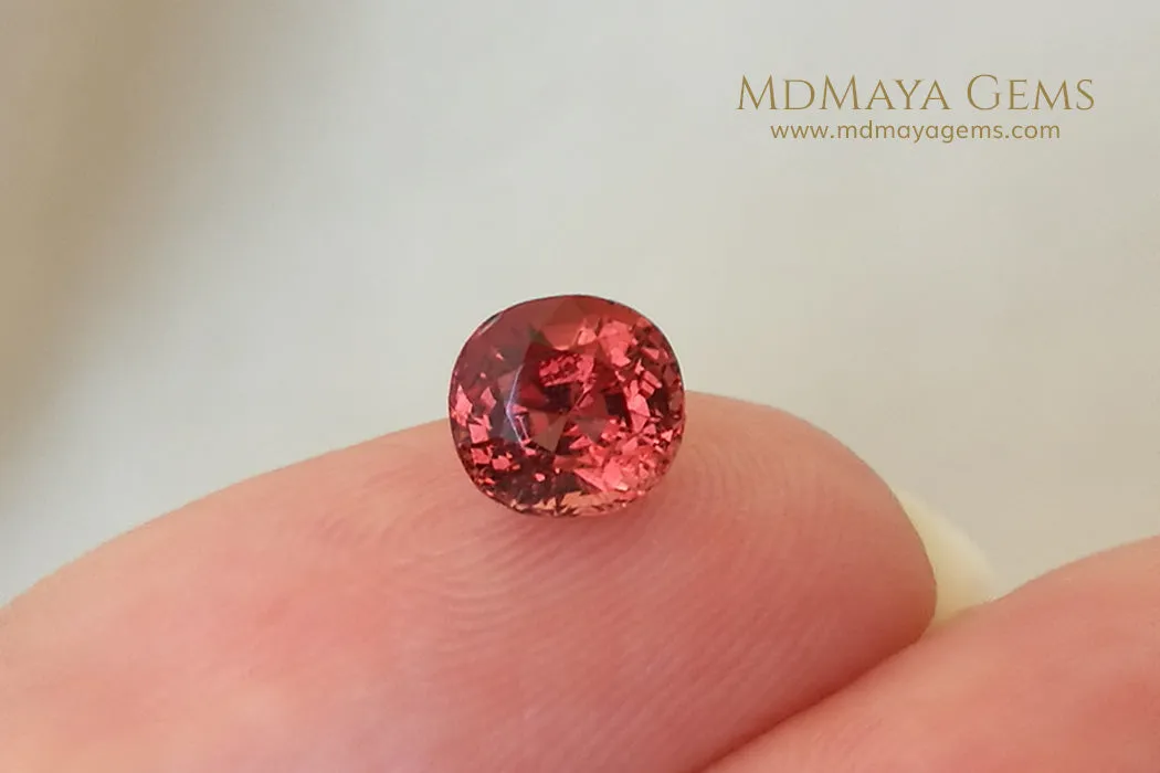 Magnificent Rich Orange - Red Spinel. Cushion Cut. 1.22 ct.