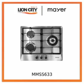 Mayer MMSS633 60 Cm 3 Burner Stainless Steel Gas Hob