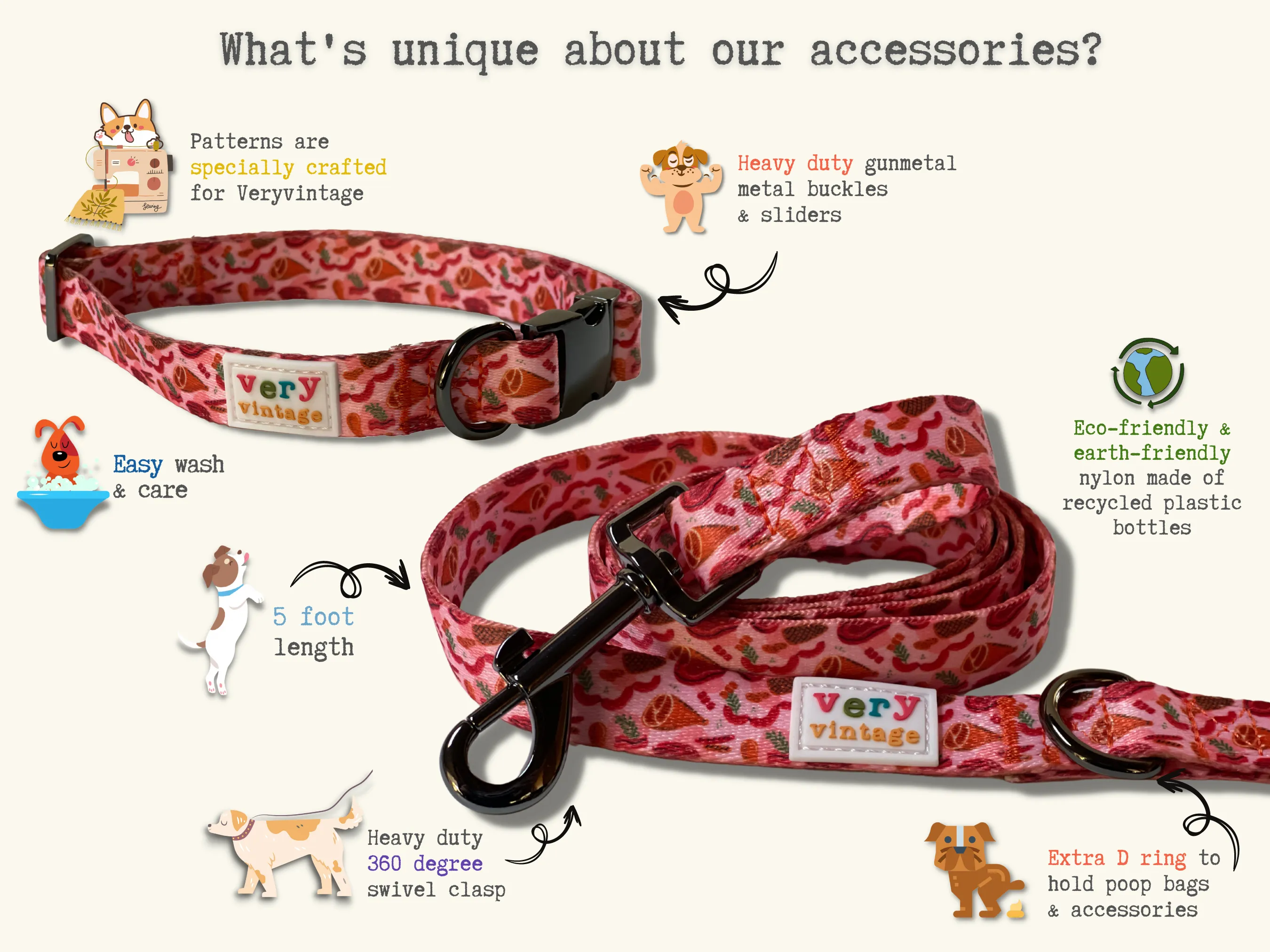 Murphy - Recycled Eco-Friendly 5 ft Leash