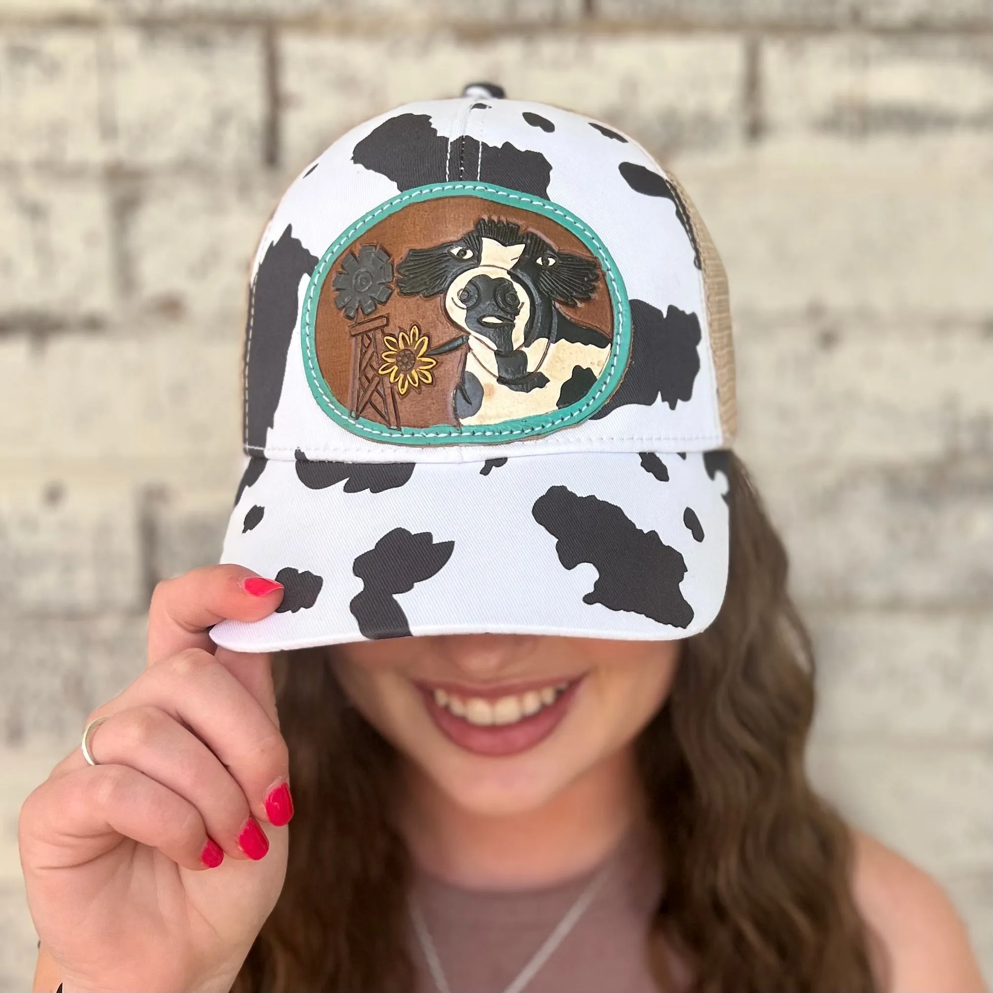 Myra Tooled Leather Ball Caps