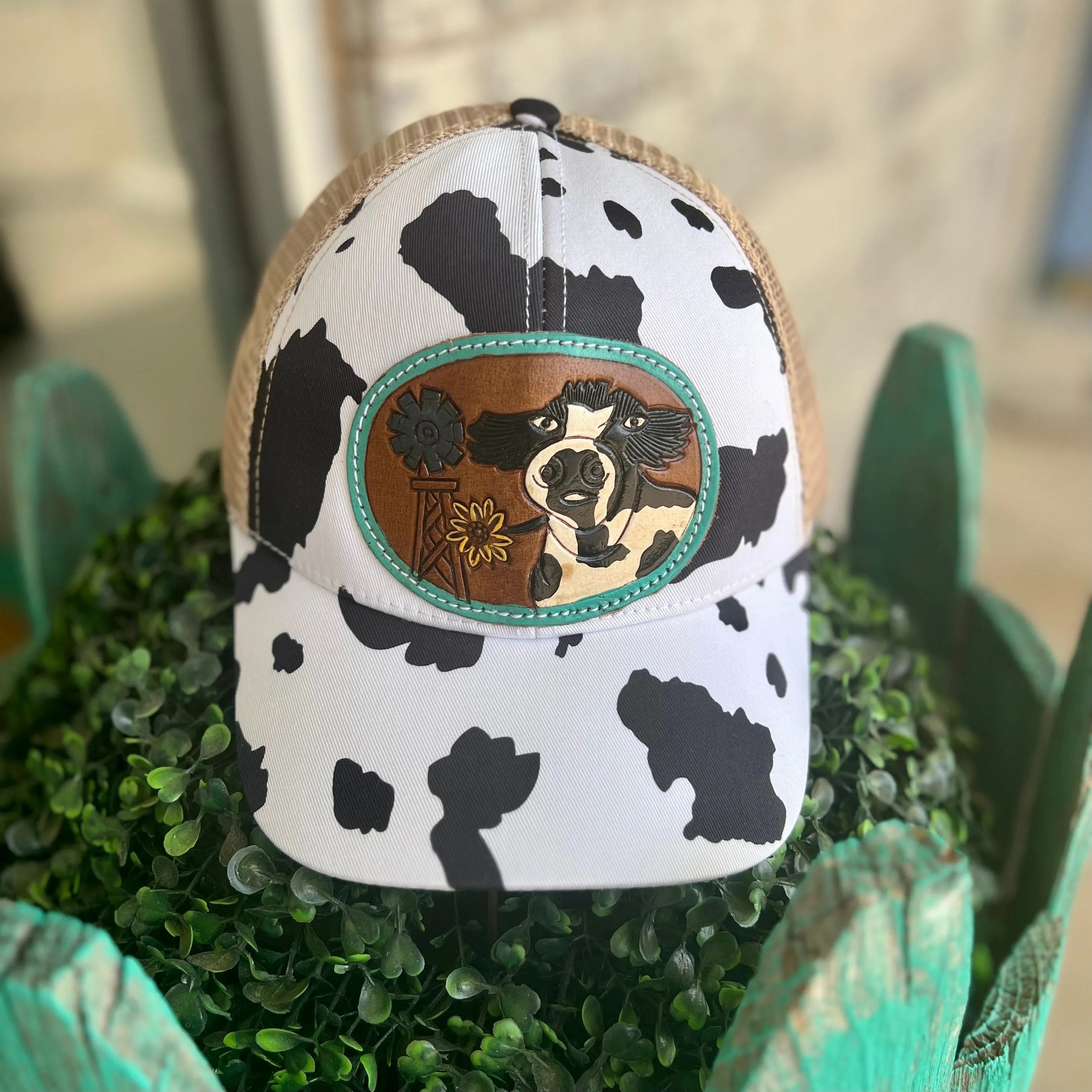 Myra Tooled Leather Ball Caps