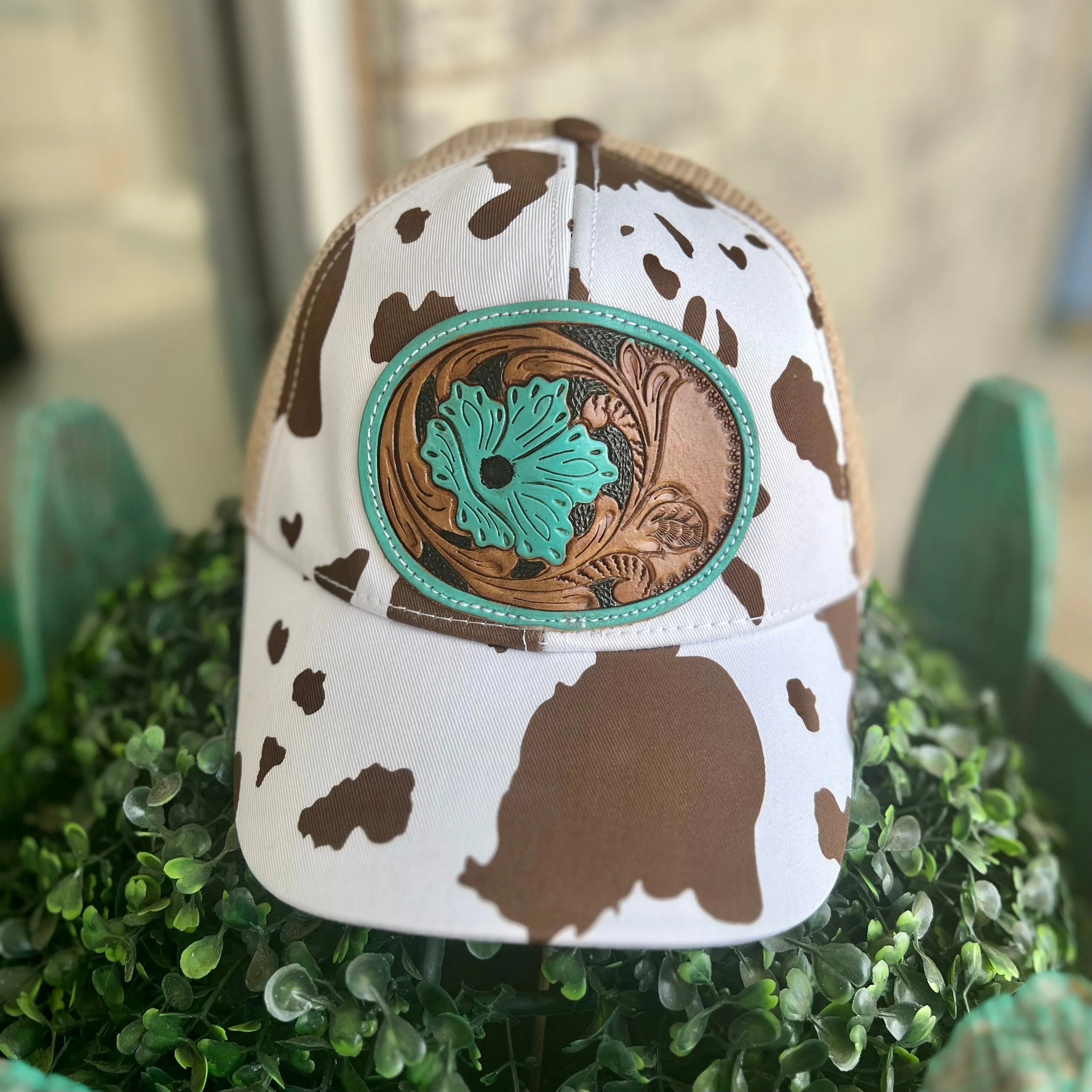 Myra Tooled Leather Ball Caps