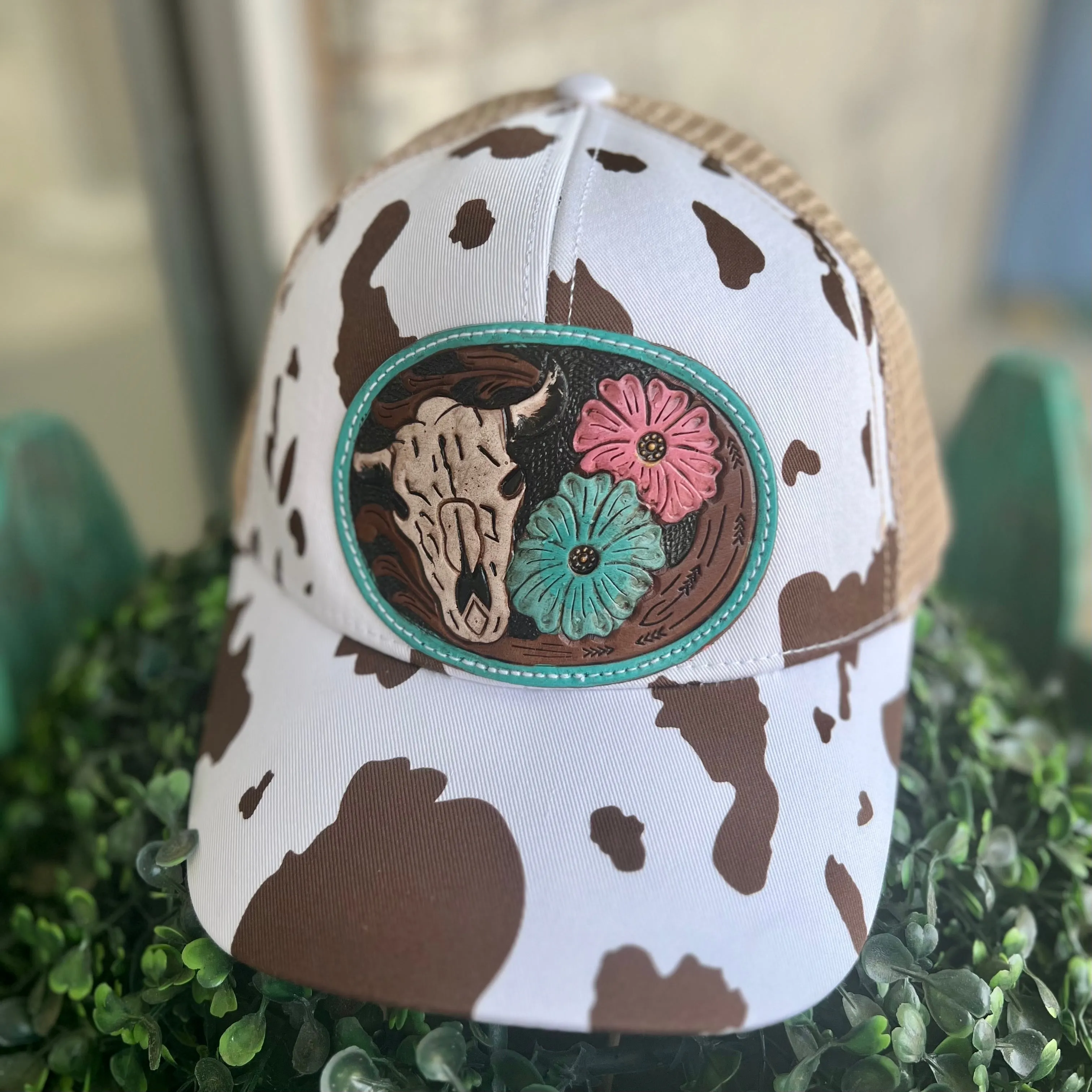 Myra Tooled Leather Ball Caps