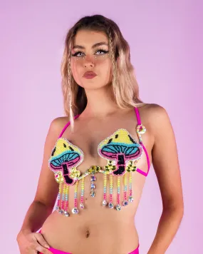 Neon Shroom Carnival Bra