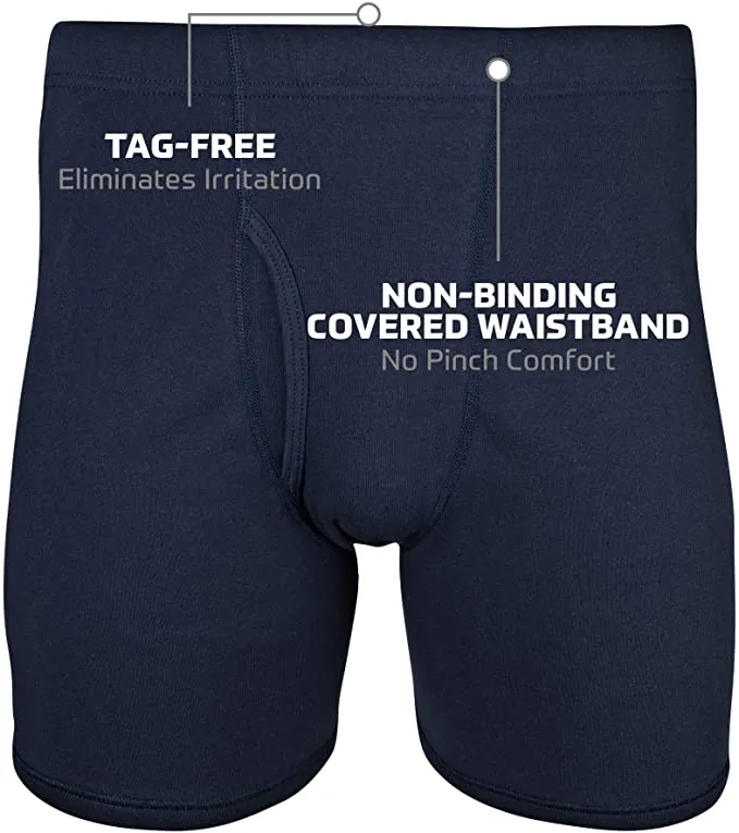 New in package! Men's Gildan Covered Waistband Tag Free Boxer Briefs 5 Pack, Sz 2X!