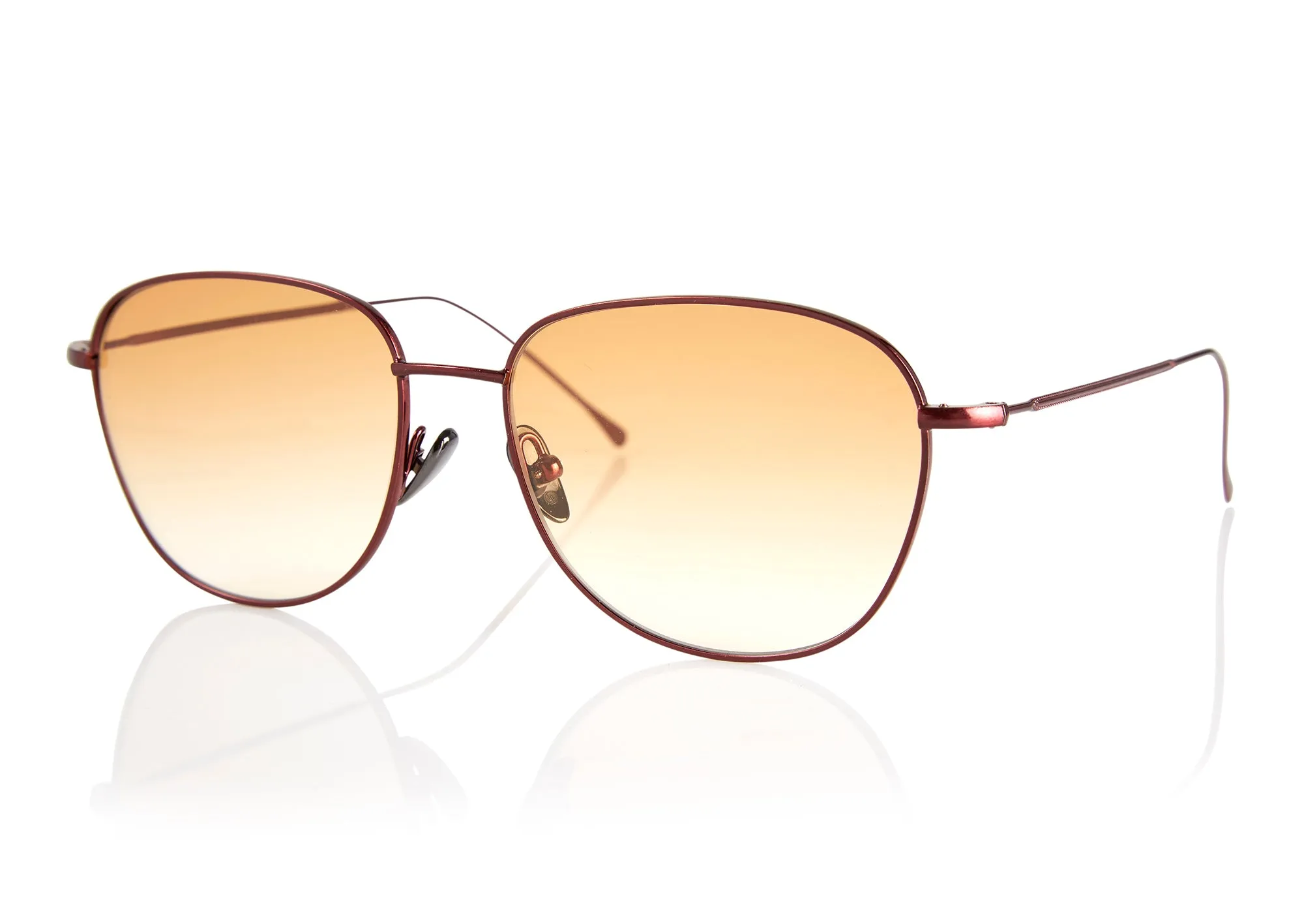 NEW YORK METAL Sunglasses | Burgundy