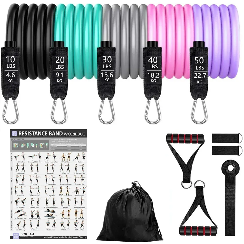 OB 16Pcs Resistance Bands Set Expander