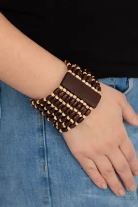 Open Door Jewelry - Cayman Carnival - Brown Bracelet - Paparazzi Accessories