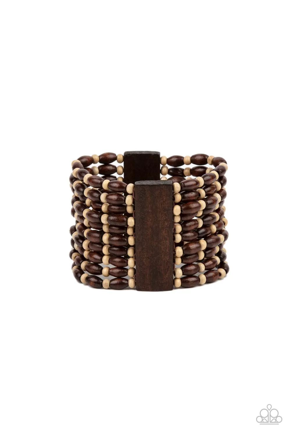 Open Door Jewelry - Cayman Carnival - Brown Bracelet - Paparazzi Accessories
