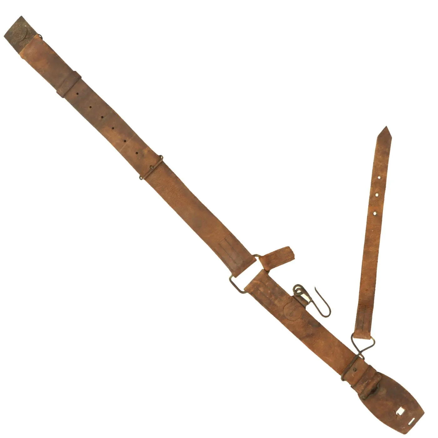 Original British Victorian Boer War Era Royal Canadian Artillery Officers Leather Belt