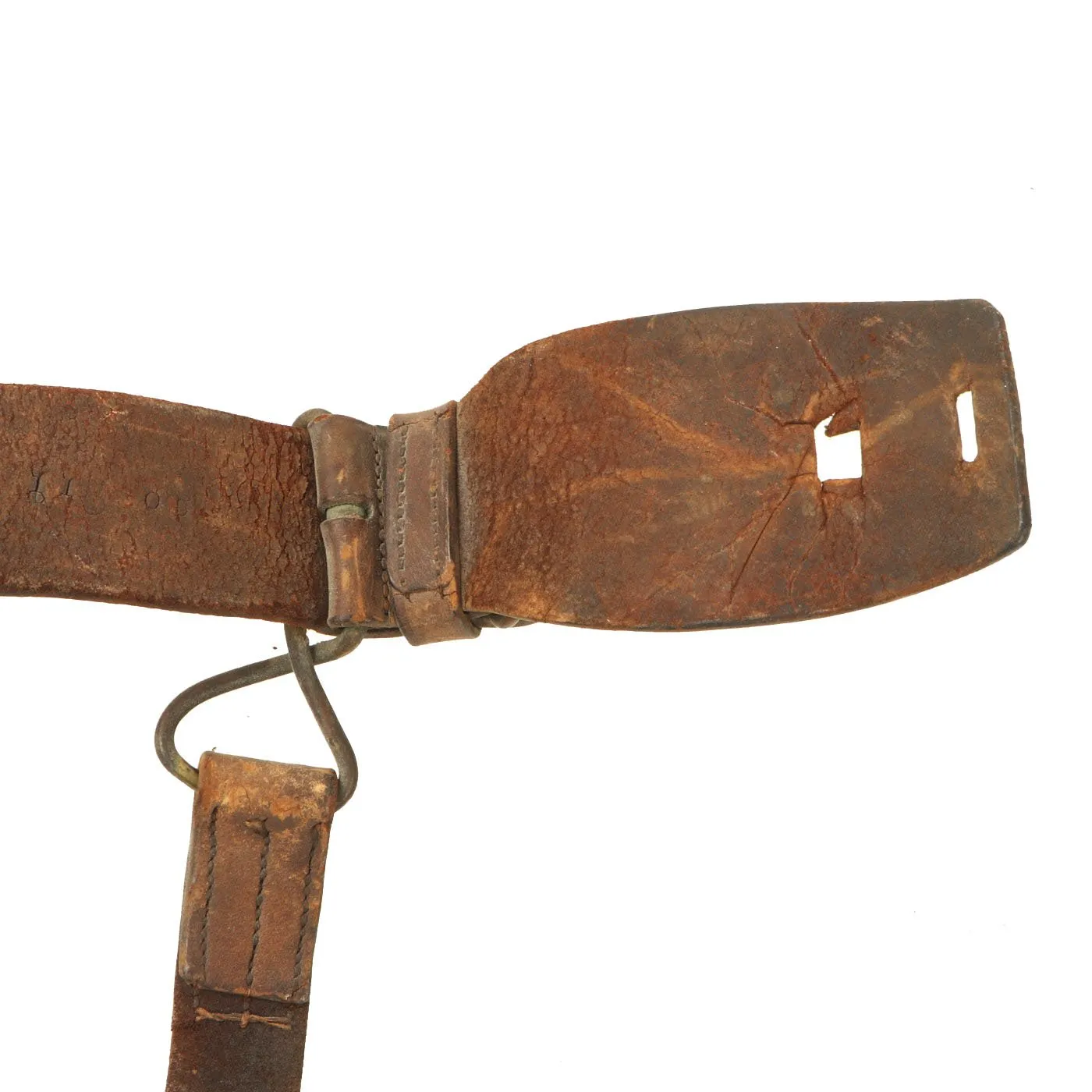 Original British Victorian Boer War Era Royal Canadian Artillery Officers Leather Belt
