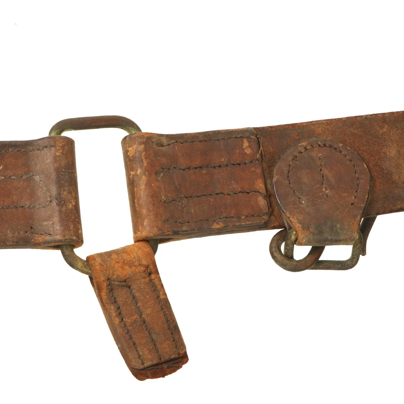 Original British Victorian Boer War Era Royal Canadian Artillery Officers Leather Belt