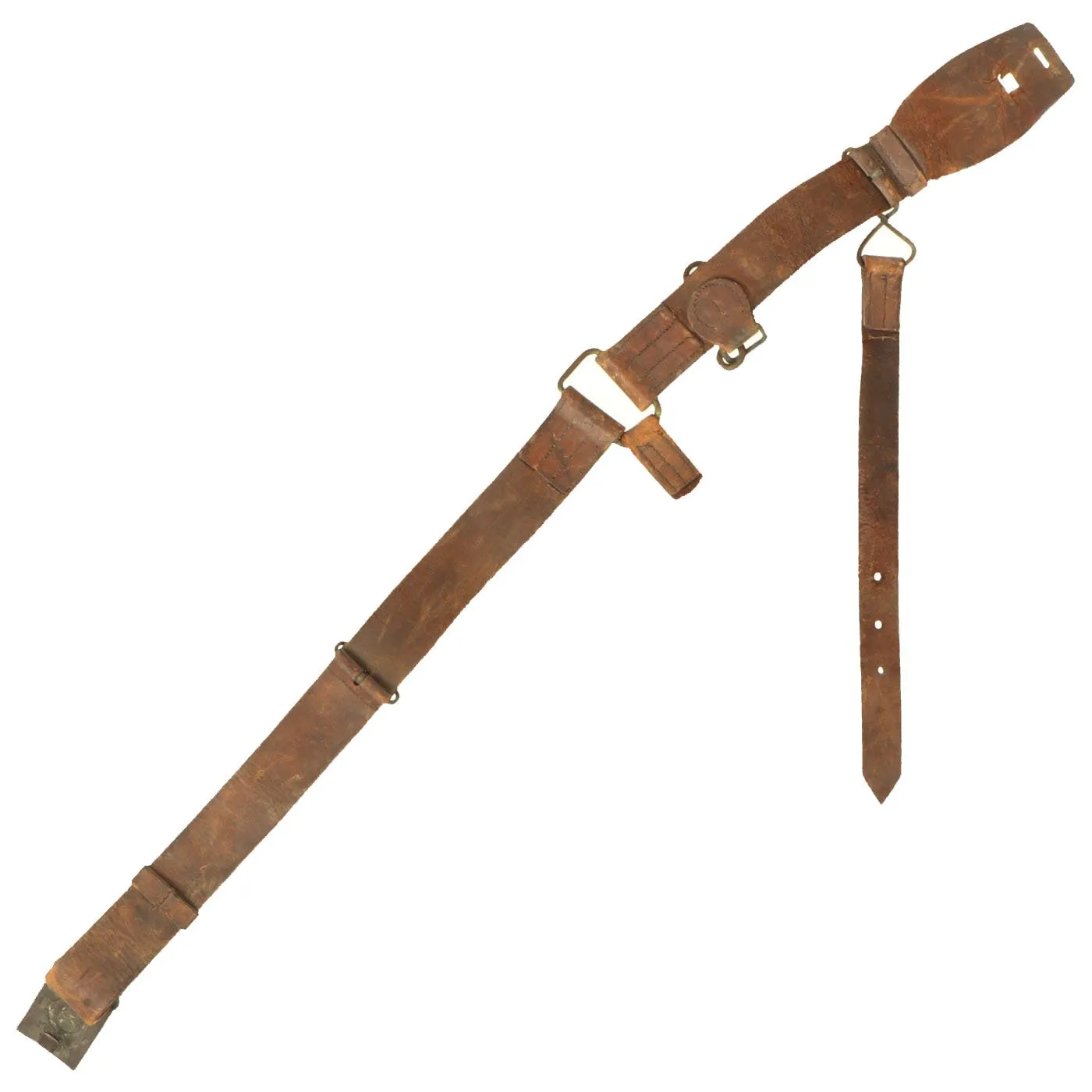 Original British Victorian Boer War Era Royal Canadian Artillery Officers Leather Belt
