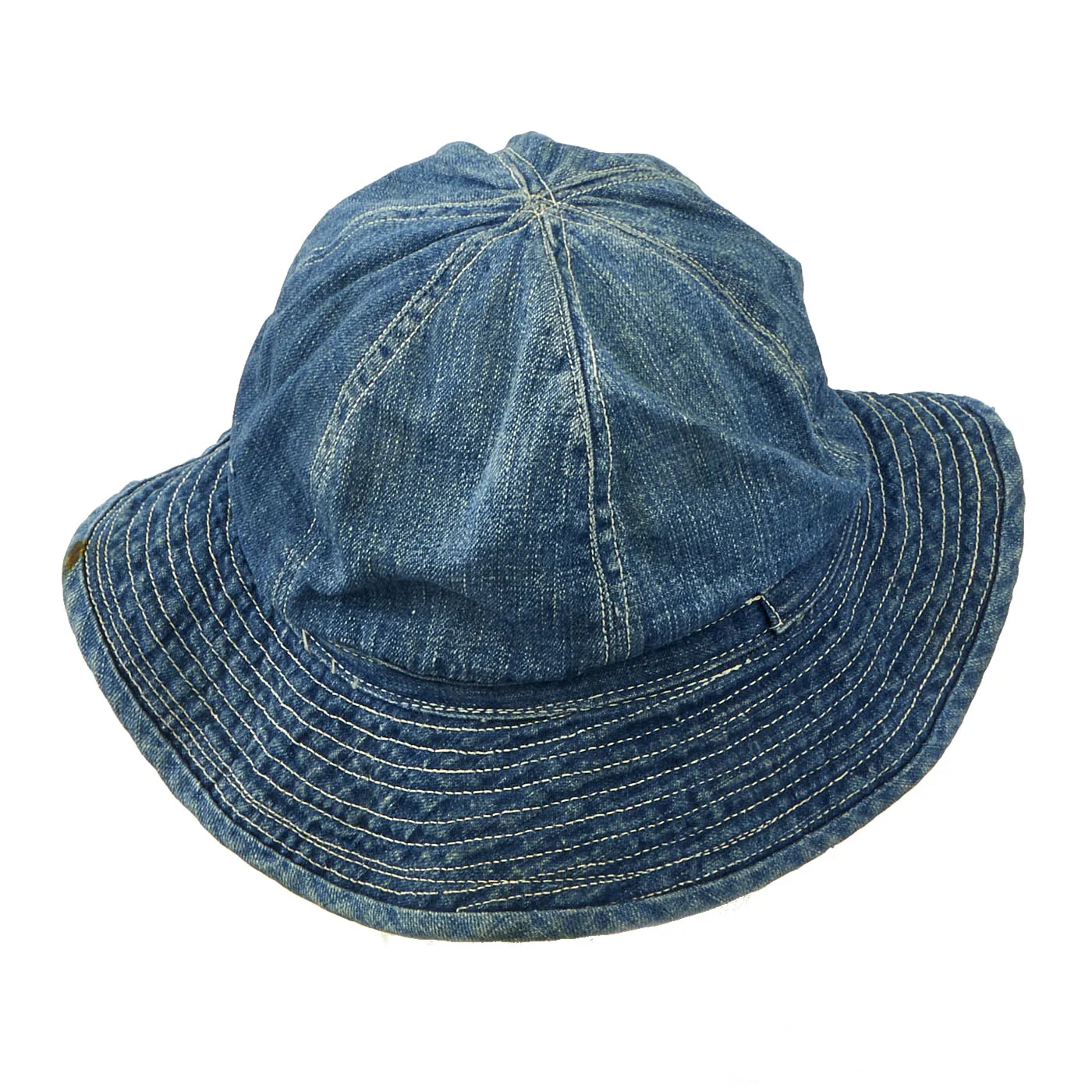 Original WWII U.S. Army M-37 Daisy Mae Blue Denim Fatigue Work Hat - Approximate Size 7 ⅝