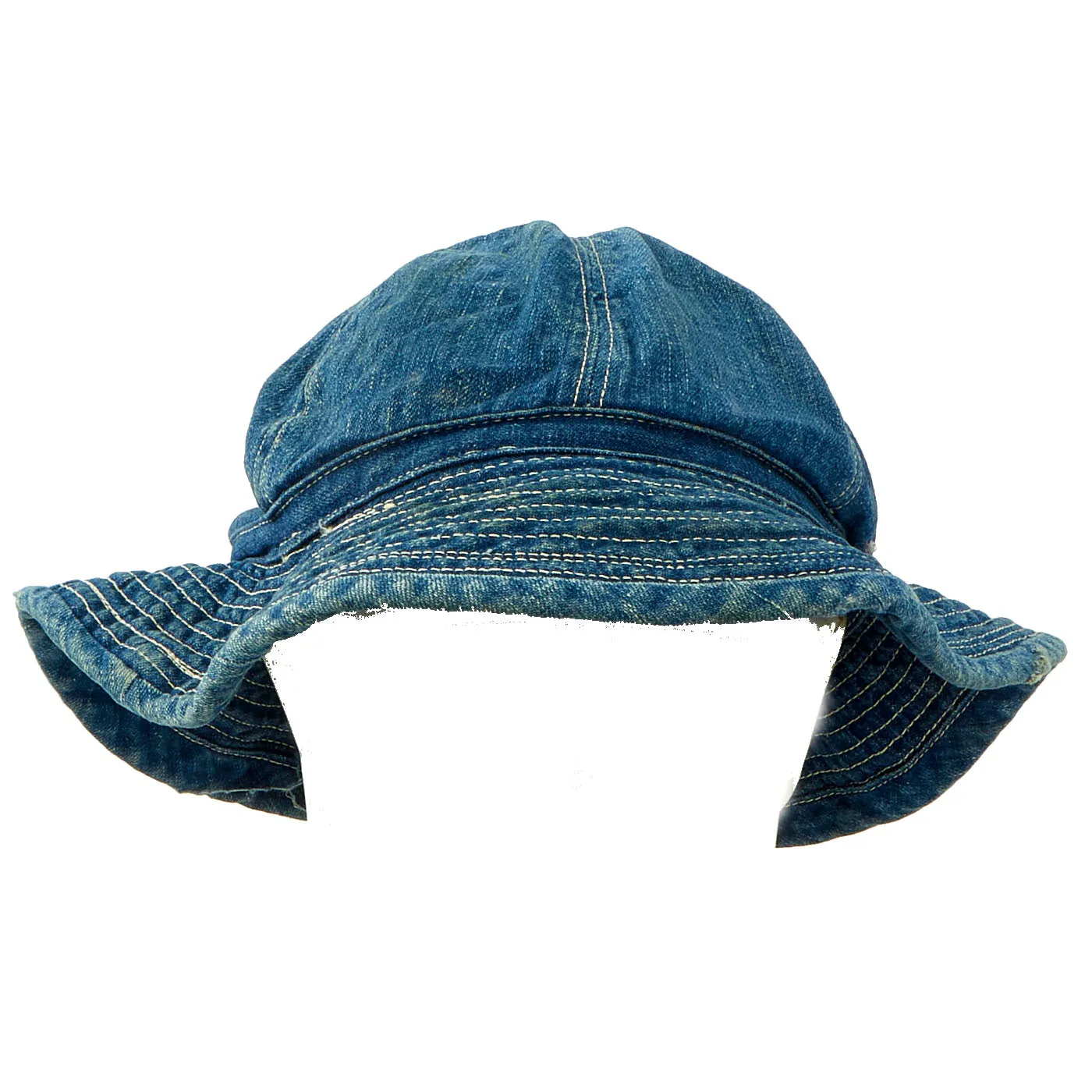 Original WWII U.S. Army M-37 Daisy Mae Blue Denim Fatigue Work Hat - Approximate Size 7 ⅝