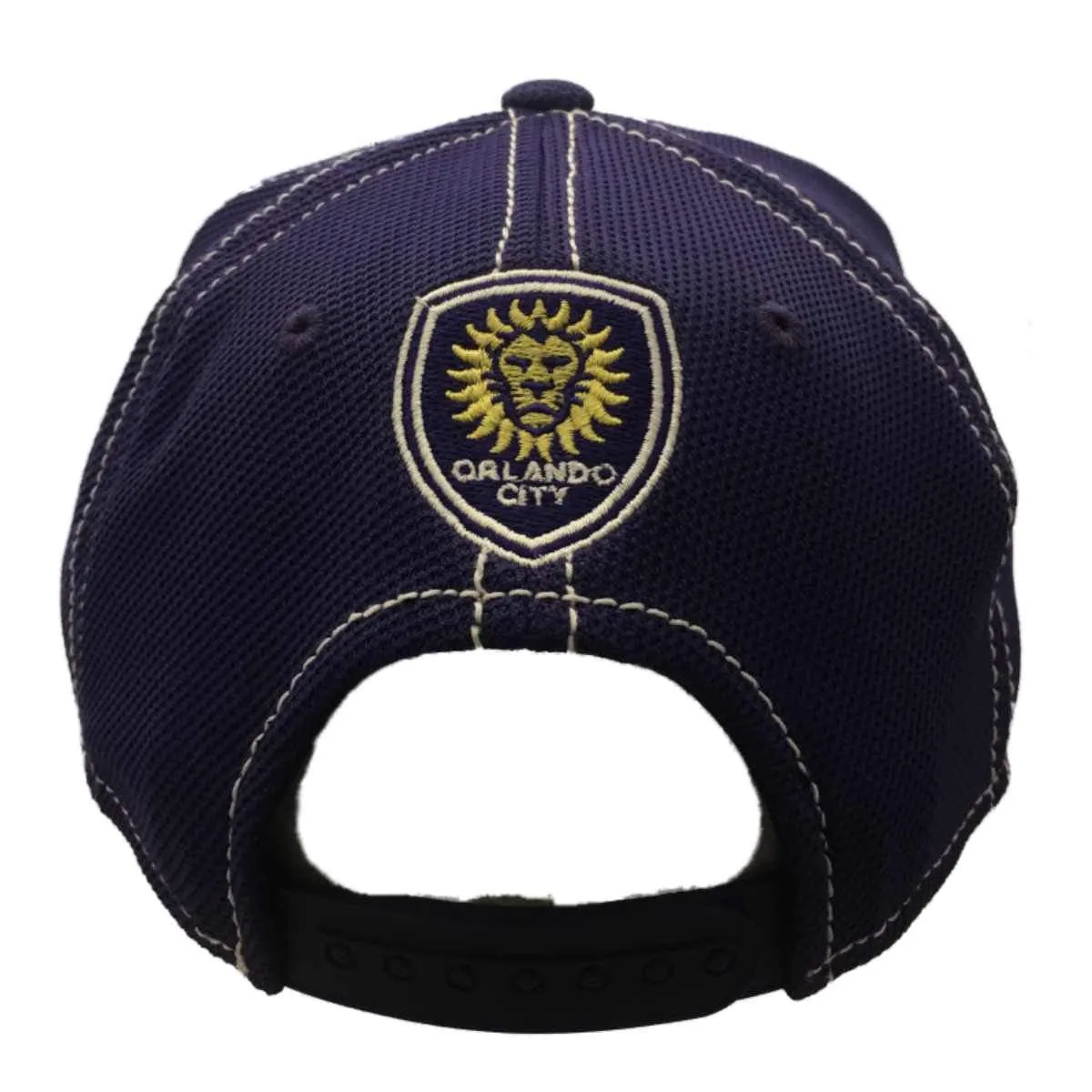 Orlando City SC Adidas Purple Textured Structured Flat Bill Snapback Hat Cap
