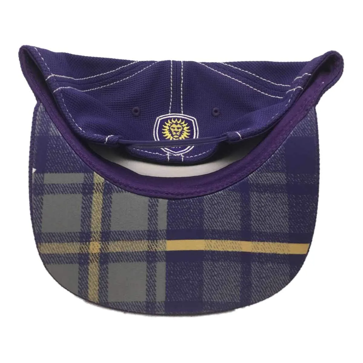 Orlando City SC Adidas Purple Textured Structured Flat Bill Snapback Hat Cap