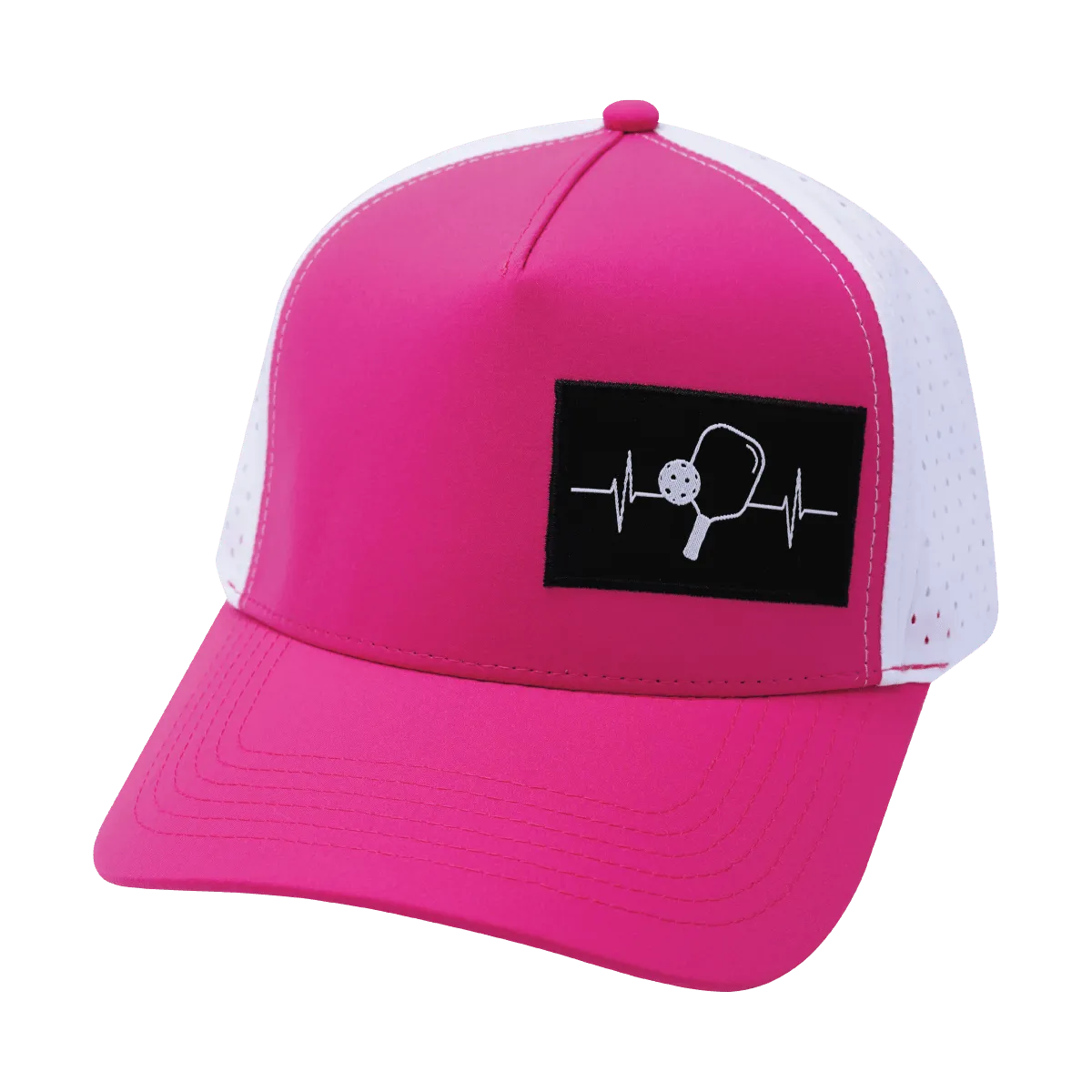 Pickleball Hat | Trucker Hat | Neon Pink - White