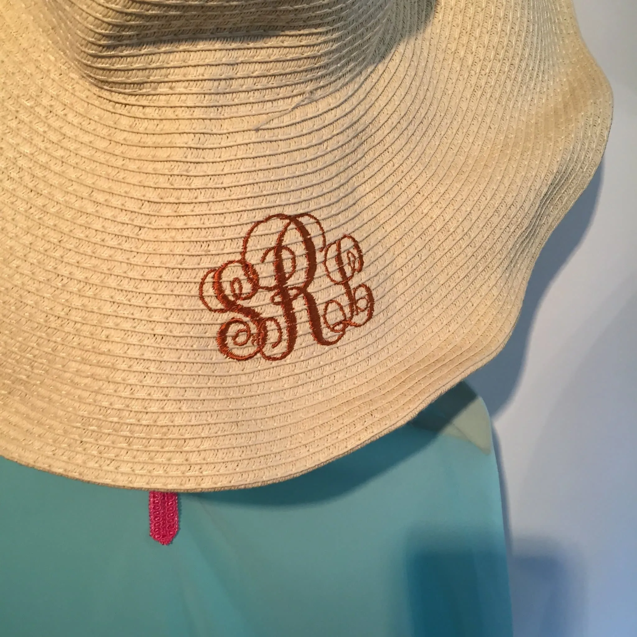Pink Monogrammed Hat