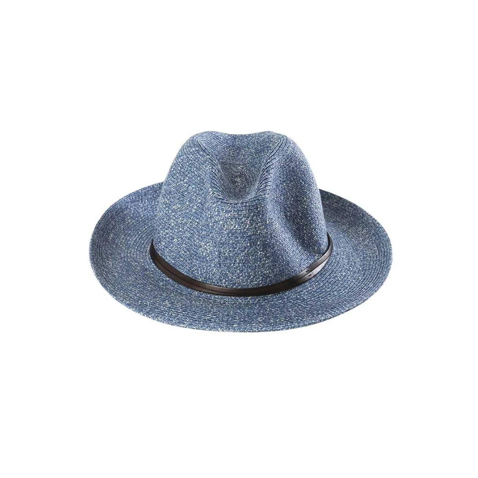 Plaited Paper Hat in Denim