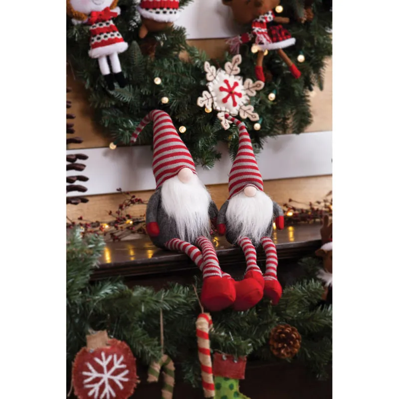 Plush Sitting Little Santa Gnome
