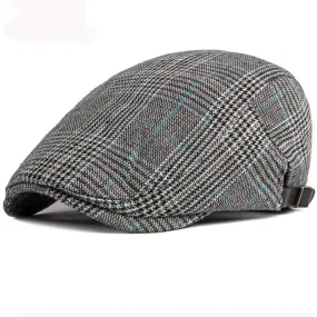 Plymouth Tartan Cotton Flat Cap