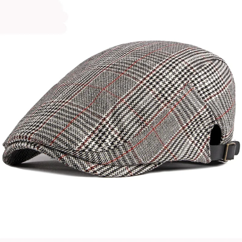 Plymouth Tartan Cotton Flat Cap
