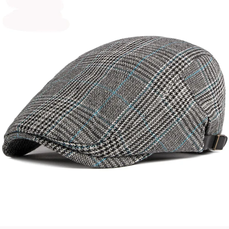 Plymouth Tartan Cotton Flat Cap