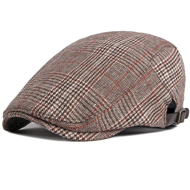 Plymouth Tartan Cotton Flat Cap