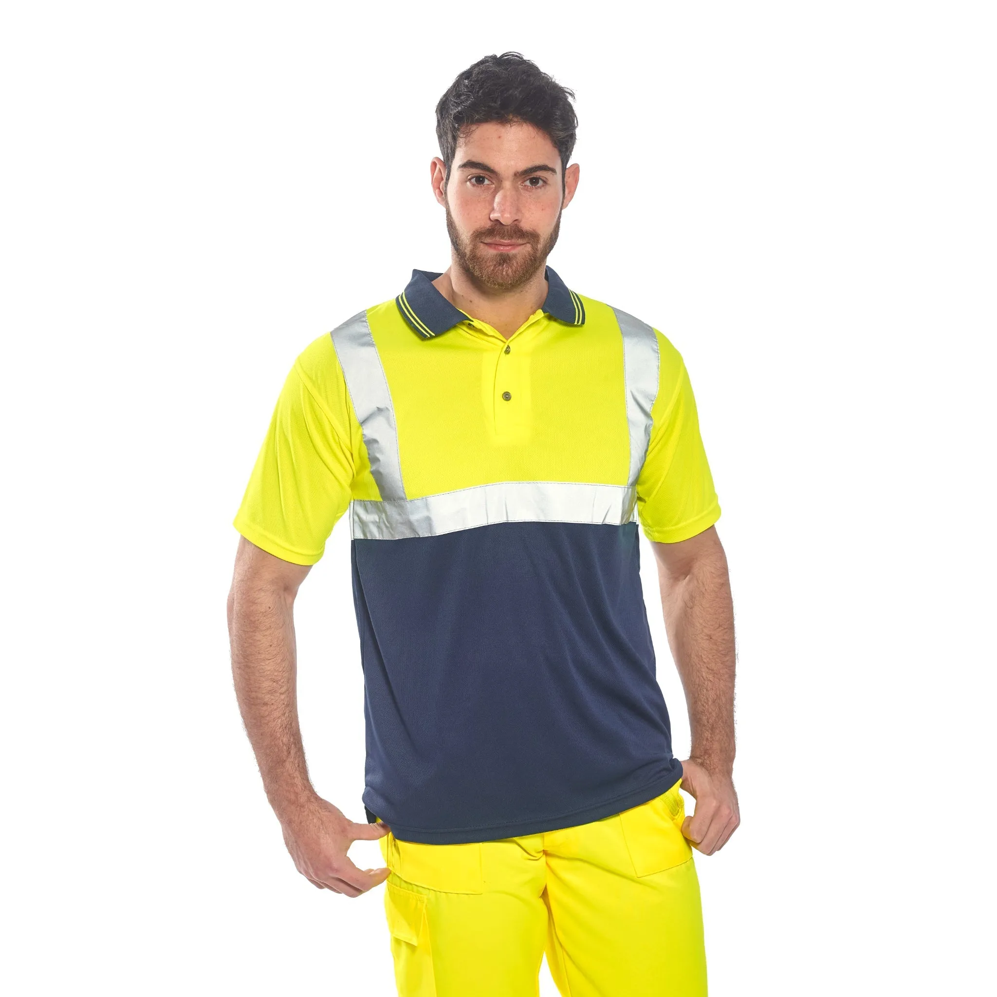 PORTWEST® Two Tone Hi Vis Polo Shirt - ANSI Class 1 - S479