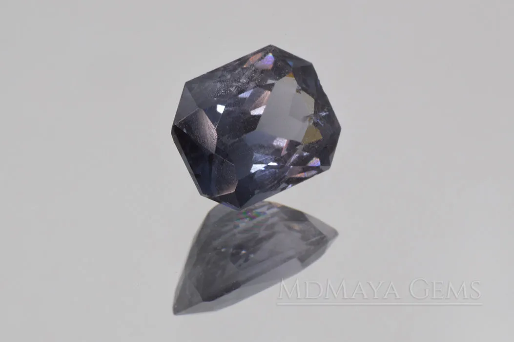 Pretty Bluish Gray Spinel Unheated, Octagon Cut, 1.78 ct.