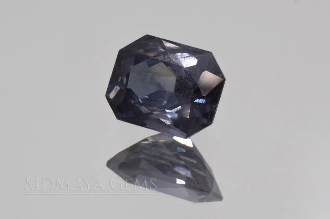 Pretty Bluish Gray Spinel Unheated, Octagon Cut, 1.78 ct.