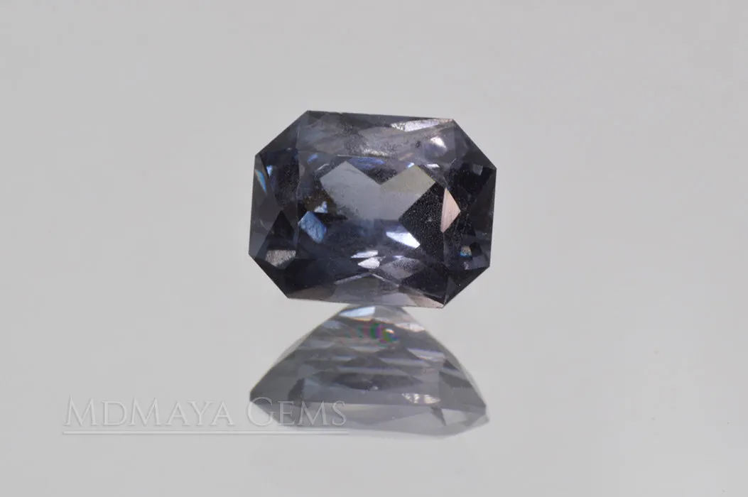Pretty Bluish Gray Spinel Unheated, Octagon Cut, 1.78 ct.